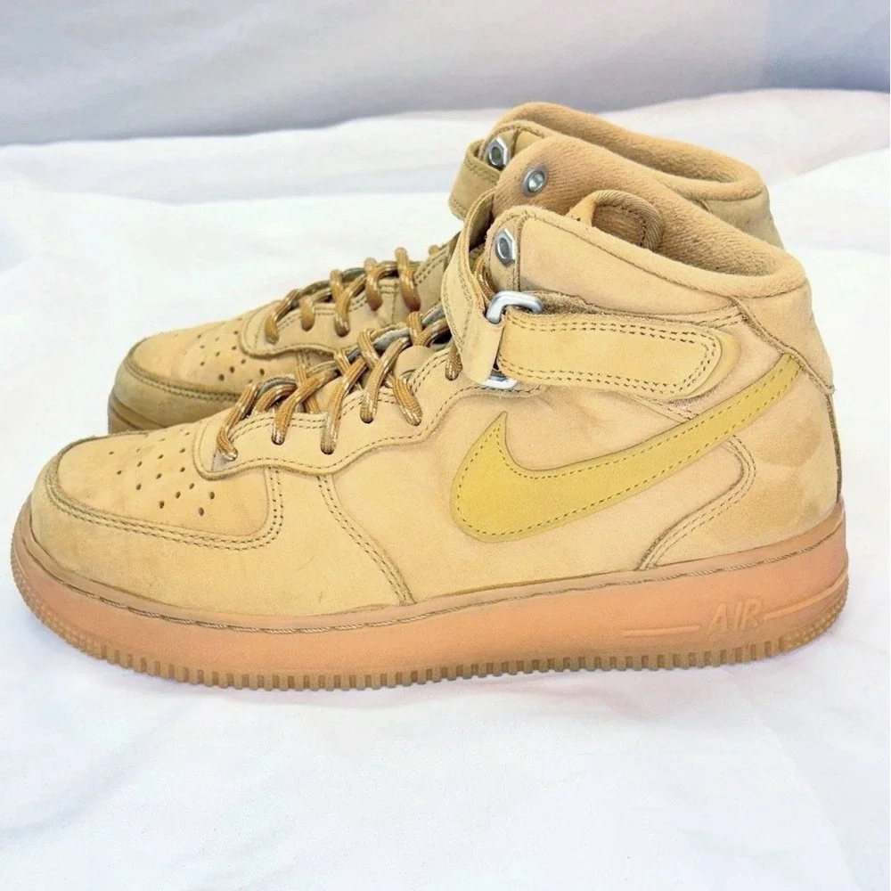 Nike Air Force 1 Mid '07 WB Men's Sz 7 Wheat Gum Sole Light Brown DJ9158 200